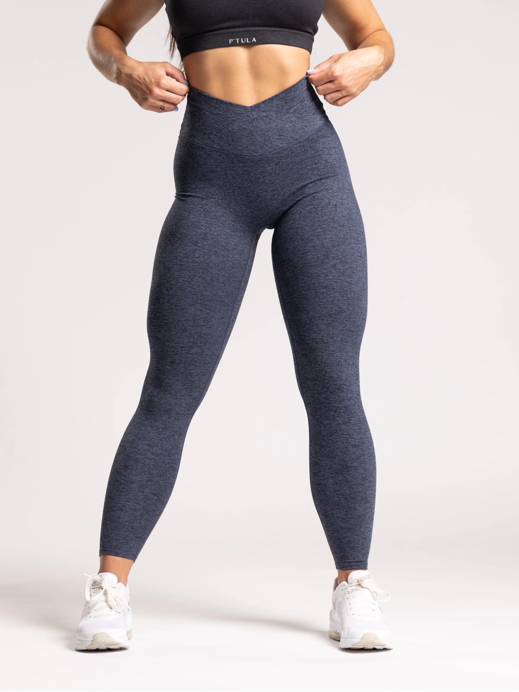 P'tula Rain Blue High-Waist Seamless Leggings Bareform Legging 23”